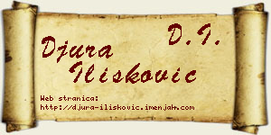 Đura Ilišković vizit kartica